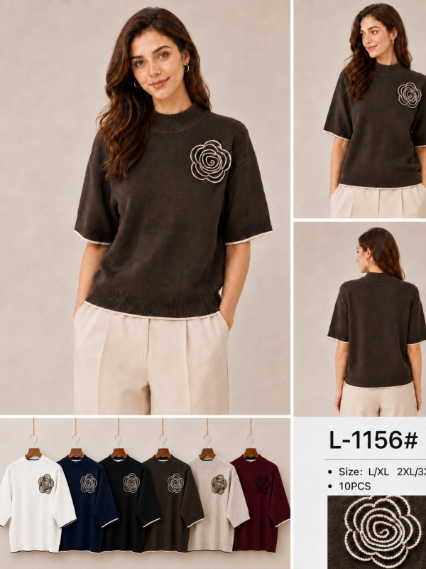 Bluzki damskie Roz L-3XL, Mix Kolor Paczka 10 szt